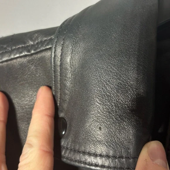 Allsaints Dalby Lamb Leather Moto Jacket Women’s Size 2 - Picture 4 of 8